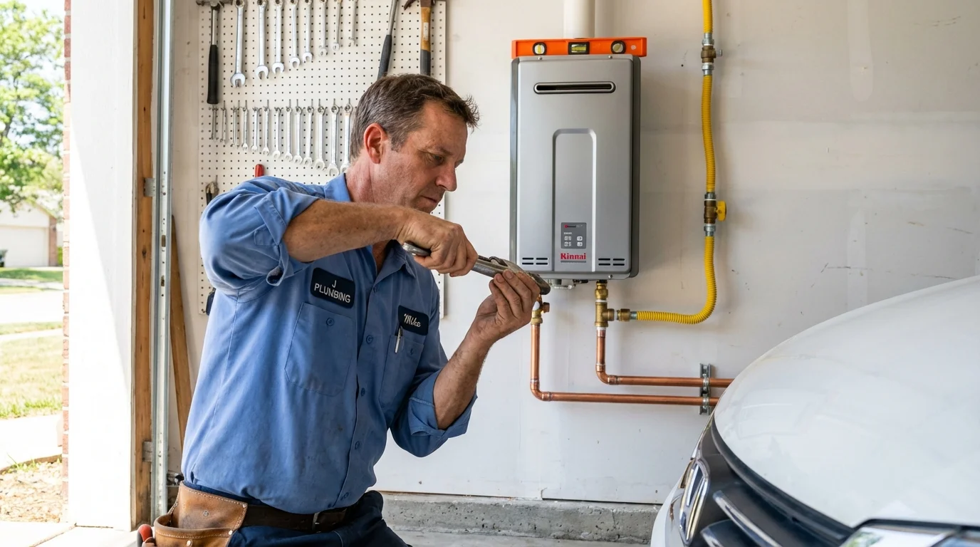 Tankless water heater installation by a Johns Plumbing LLC plumber in Pittsburgh